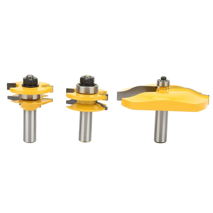 Set 3 freze HERUSI pentru lemn 1/2 inch, duritate ridicata, rezistenta uzura