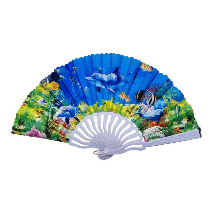 Műanyag és textil összecsukható legyező, marine model 4