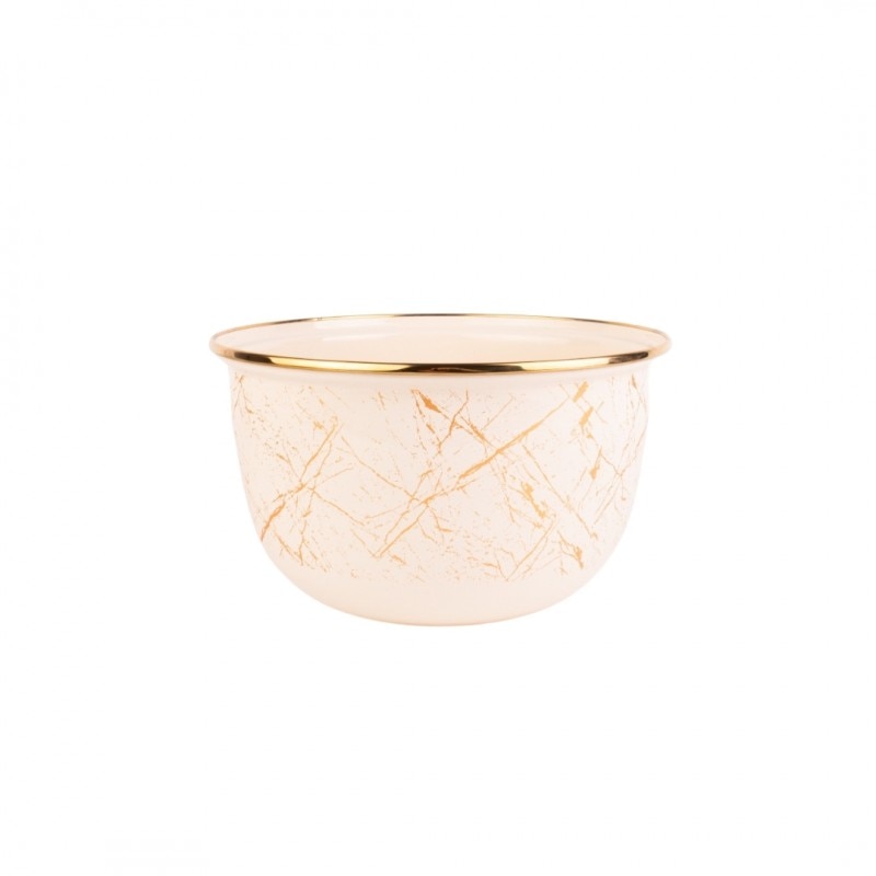 Goldmann Bol de fontă emailată litru crem 14x7.5cm, 1 litru