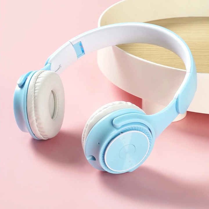 YANYXR 5.0 Bluetooth összecsukható fejhallgató, basszus, kék