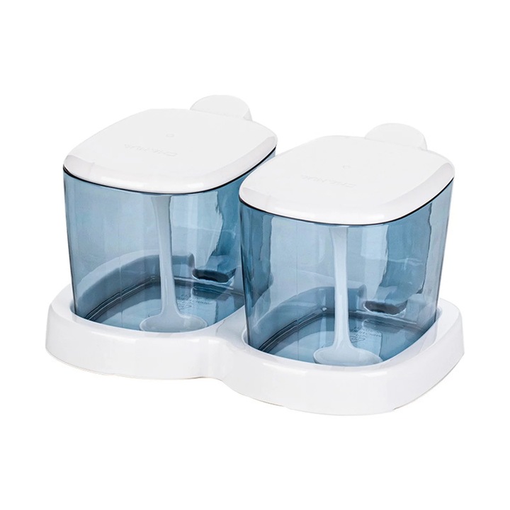 Set cutii condimente YANYXR plastic albastru 16.9x12.6x8.9cm cu linguri