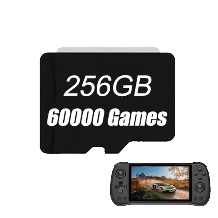 256 GB-os TF kártya, 60000 játék, POWKIDDY X55 kompatibilis, készlet