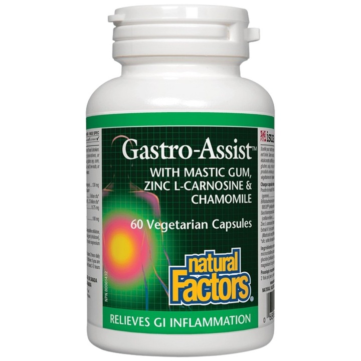 Supliment alimentar Natural Factors Gastro Assist™, 60 capsule