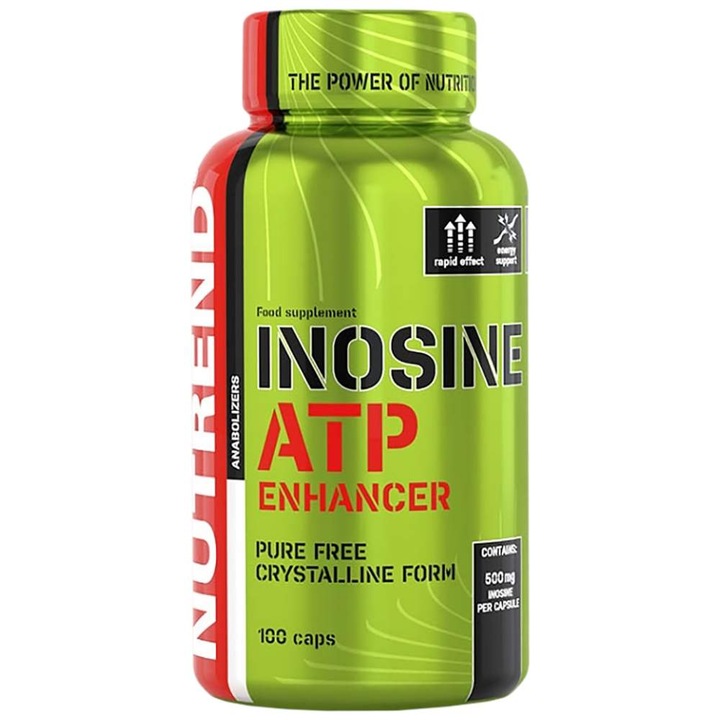 Supliment alimentar, Inosina (500 mg/capsula), Nutrend Inosine - 100 capsule (50 doze)