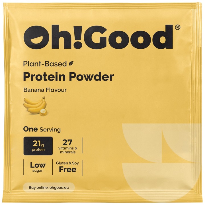 Хранителна добавка Oh! Good Plant Based Protein Powder, Ванилия, 30 грама