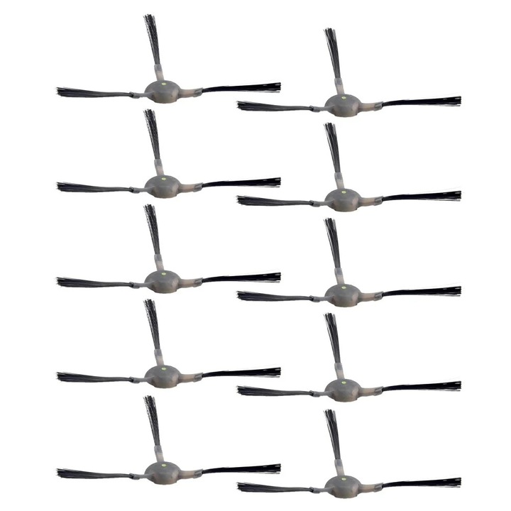 Perie laterala de schimb YANYXR BCS3160554 pentru Lefant F1, compatibila, negru/gri, set 10 buc