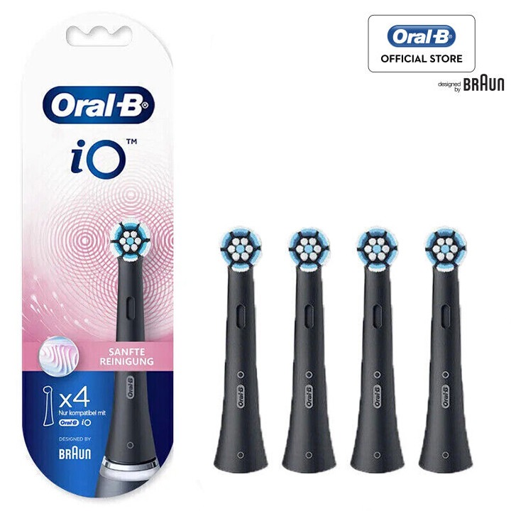 Oral-B iO Gentle Care pót fogkefe fejek, 4 db, fekete