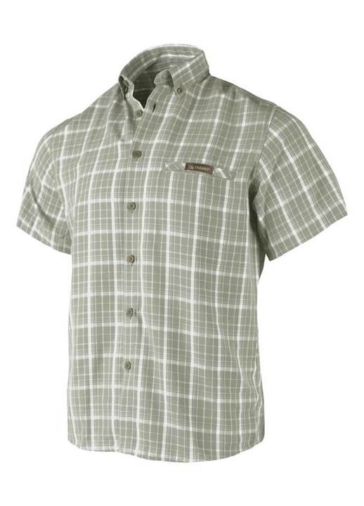 Camasa cu maneca scurta barbati, tagart, Greenfield, In carouri, Verde, XL