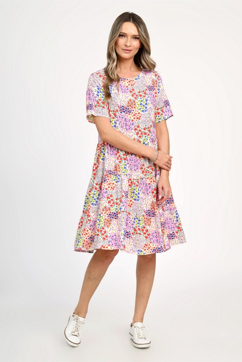 Rochie Dama Eranthe Microfloral, Multicolor