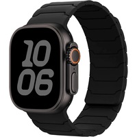 Curea silicon, sport Loop Design, magnetica, compatibila cu Apple Watch Ultra/SE/10/9/8/7/6/5/4/3, Display 49/46/45/44/42 mm, Negru
