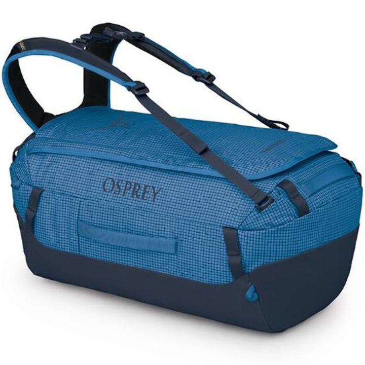 Geanta sport tip rucsac Osprey Transporter Duffel 40, Albastru-negru