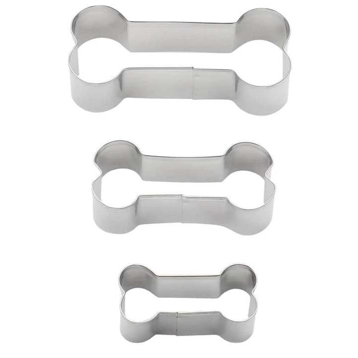 Set forme rotunde pentru prajituri, inox, 9x4x1cm