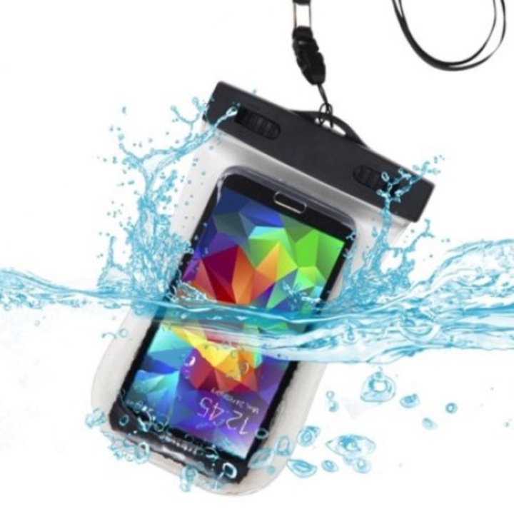 Husa subacvatica waterproof and snowproof pentru telefon Clear