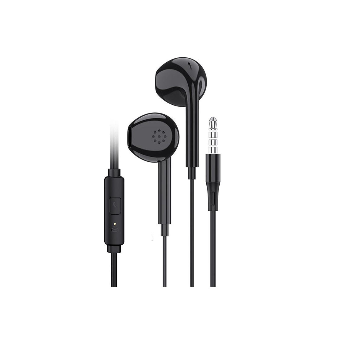 Casti cu Fir Kaku (KSC-848), In Ear, 3.5mm, 1.2m, Mic & Volume Key, Black