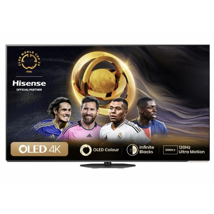 Телевизор Hisense 55`` A85N, 4K UHD OLED Smart TV, 120Hz, HDMI 2.1, Game Mode Pro, AMD FreeSync Premium, Dolby Vision IQ & Atmos, Bluetooth, Alexa Built-in, Black 55A85N