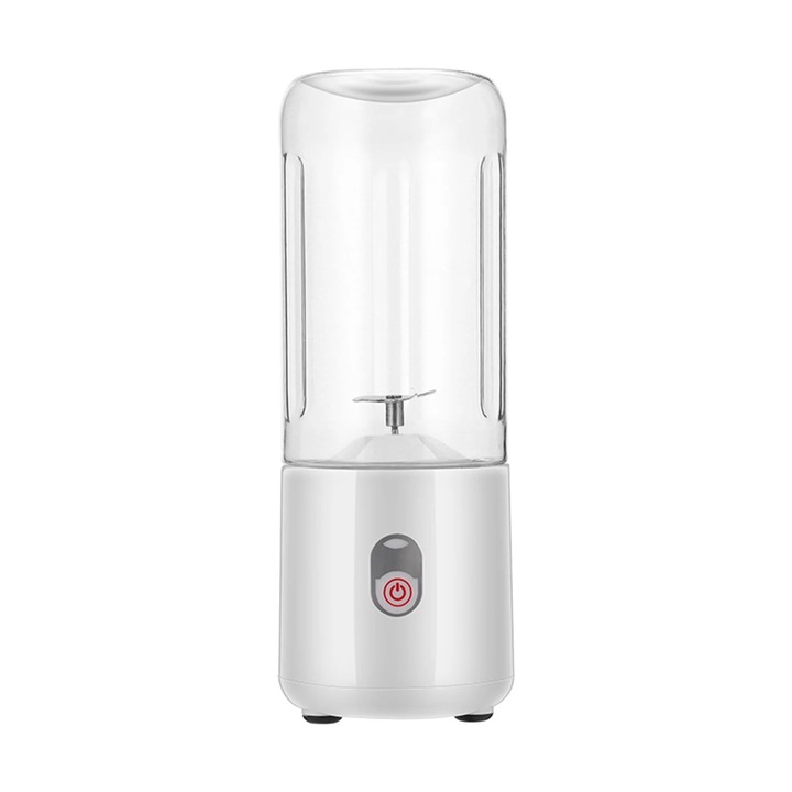 Hordozható USB turmixgép, 500ml, fehér, mini, újratölthető