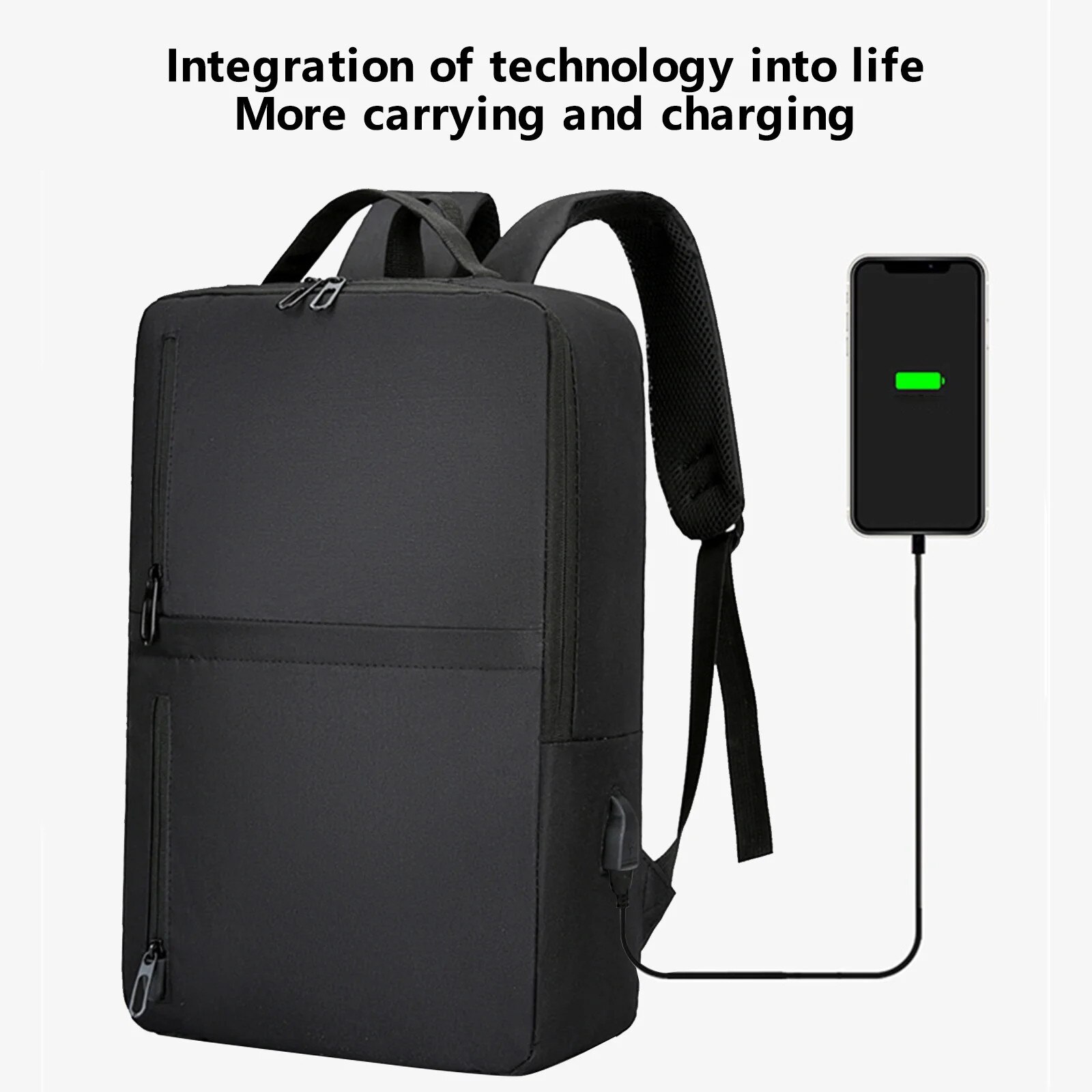 Rucsac laptop ZYBLSSBB 43x31x12cm rezistent apa USB multicolor