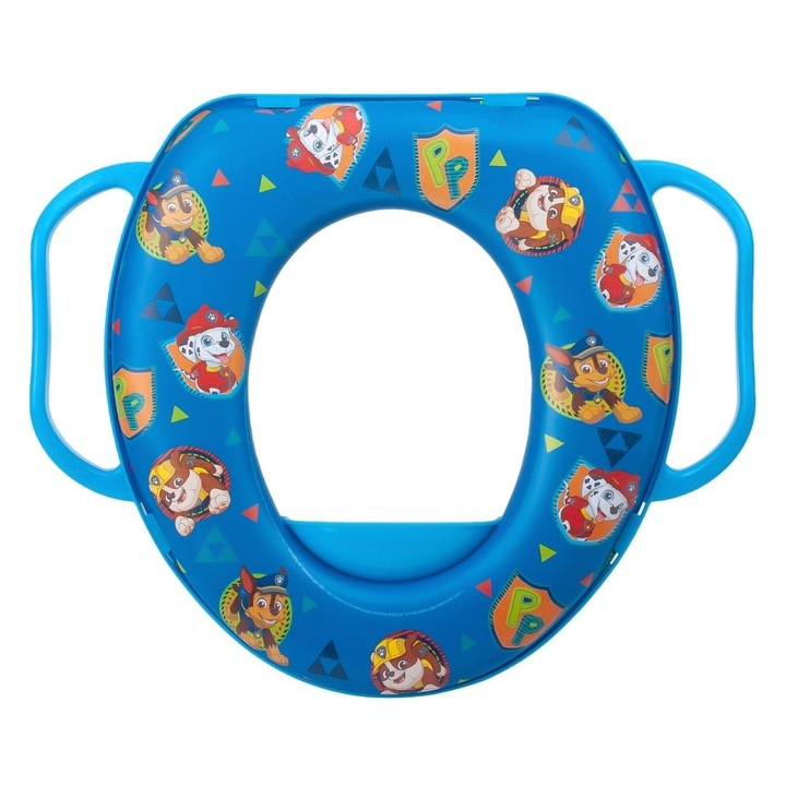 Reductor WC Copii Cu Manere Paw Patrol Albastru 28x35x7cm Moale