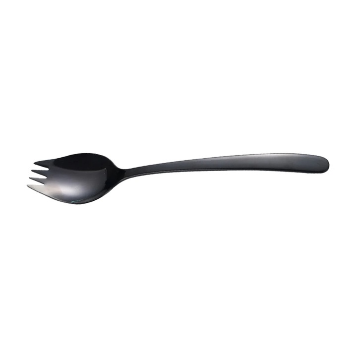 Lingura‑furculita pentru noodles ZYBLSSBB LSM2xh1097-BCS0240200, inox 2-in-1, auriu placat