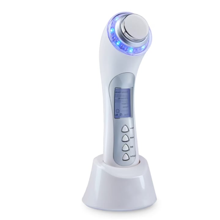 Professzionális arctisztító kezelőkészülék, 10T-Plus, arcmasszírozó készülék, ránctalanító, öregedésgátló, pattanás- és pattanáskezelő funkció, negatív-pozitív ionok, mezoterápia, LED lifting