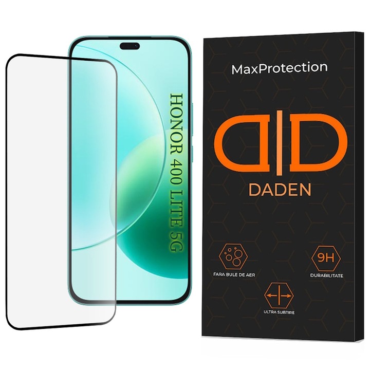 Folie Sticla pentru Honor 400 Daden MaxProtection, Full Cover, Protectie Profesionala, Ultra Rezistenta, Calitate Premium, Margini negre