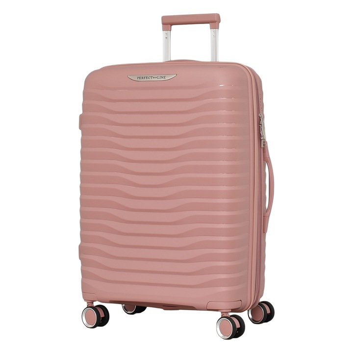 Куфар PERFECT++LINE PP 1616, Разширител, 66/45/26 см, Розов
