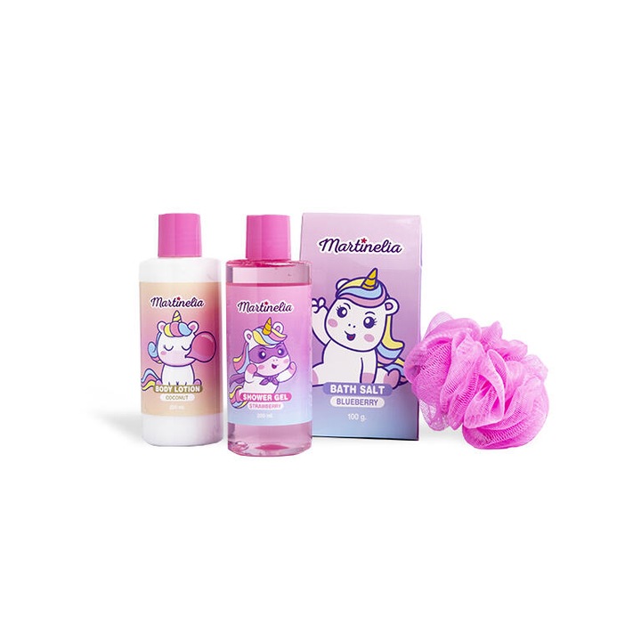 Set de baie, Martinelia, Unicorn, 4 piese