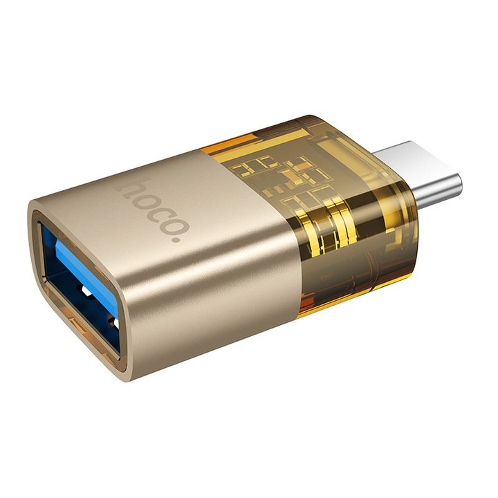 Adaptor USB-C la USB 3.0 HOCO UA36B gold