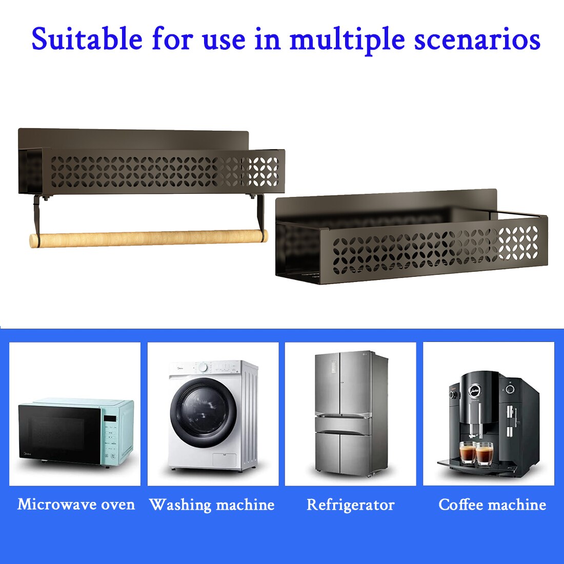 Set 4 Rafturi Pentru Frigider, Organizator Bucatarie Cu Magnet Pentru ...