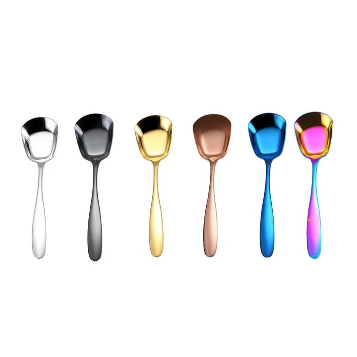 Set 6 linguri supa inox multicolor 15cm