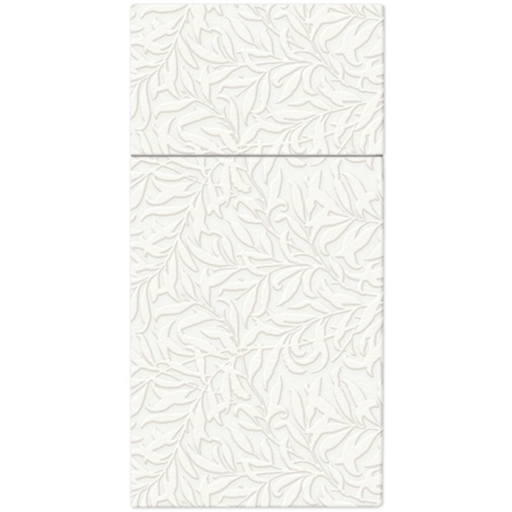 Set servete si naproane, Tamipol, 40x40cm, 16 bucati, alb