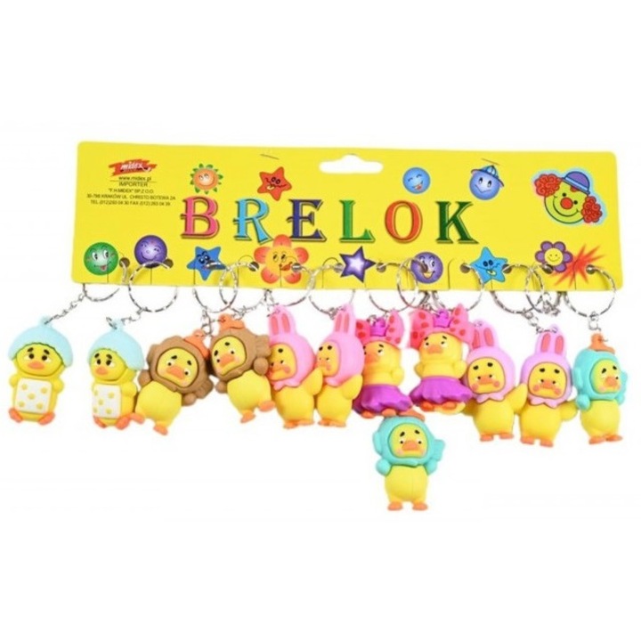 Brelocuri set 12 bucati, Midex, rata, multicolor