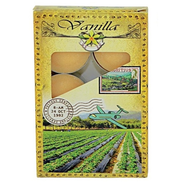 Комплект от 6 свещи с аромат на ванилия, Adpal