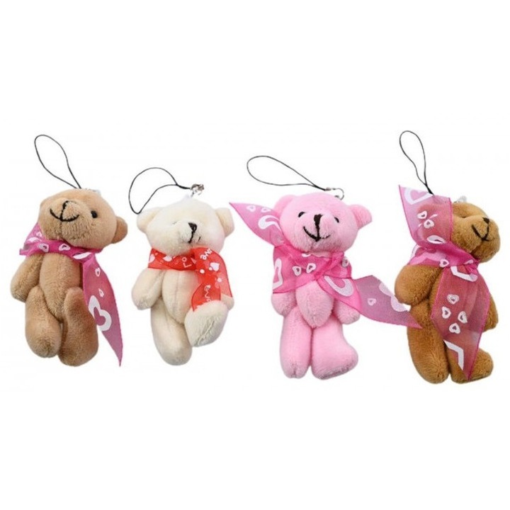 12 darabos kulcstartó szett, Midex, mackó masnival