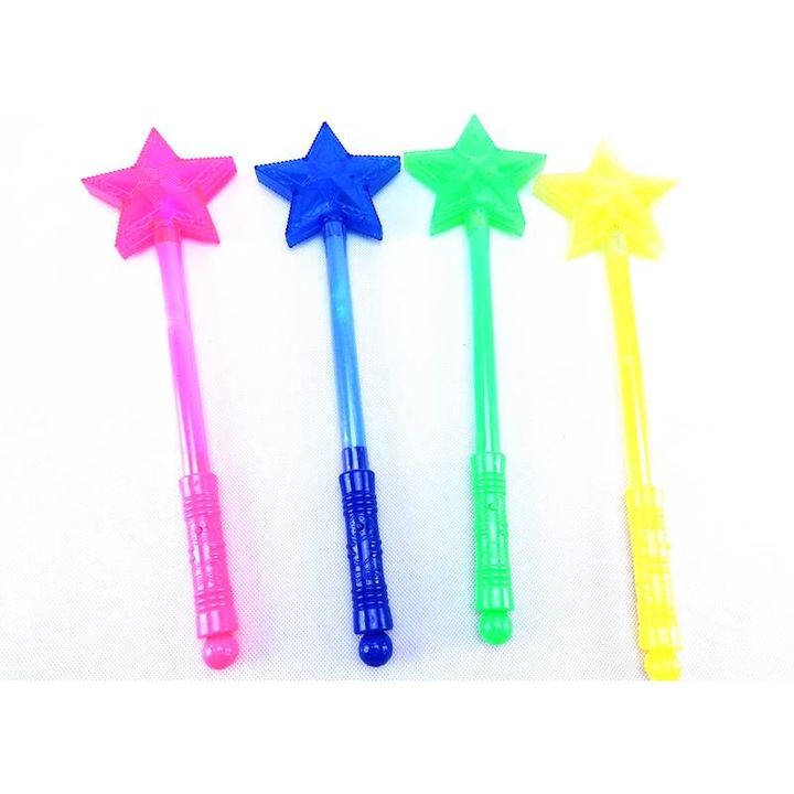 Jucarie interactiva copii, TROPIC, Rozdzka gwiazdka, roz, 30x15cm