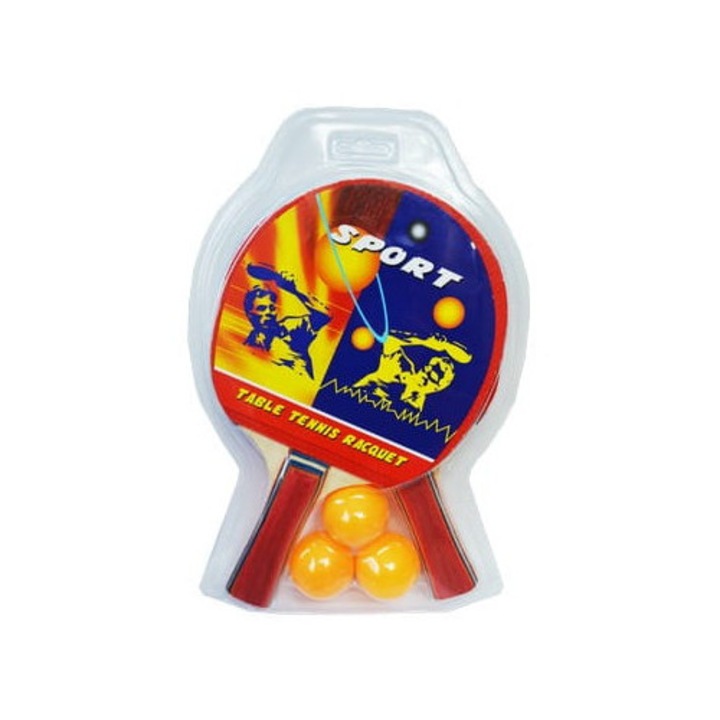 Комплект от 2 гребла за тенис на маса с топки, схема