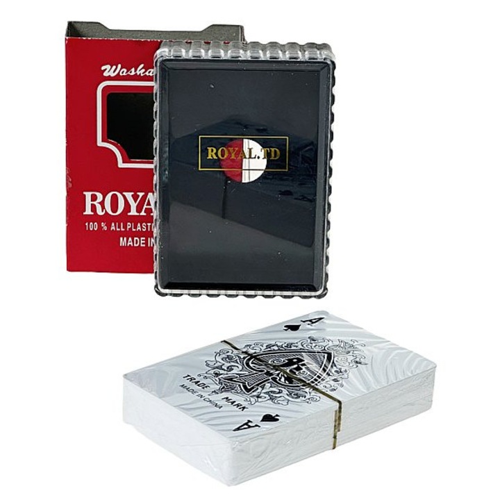 Set carti de plastic Royal pentru joc, cutie plastic