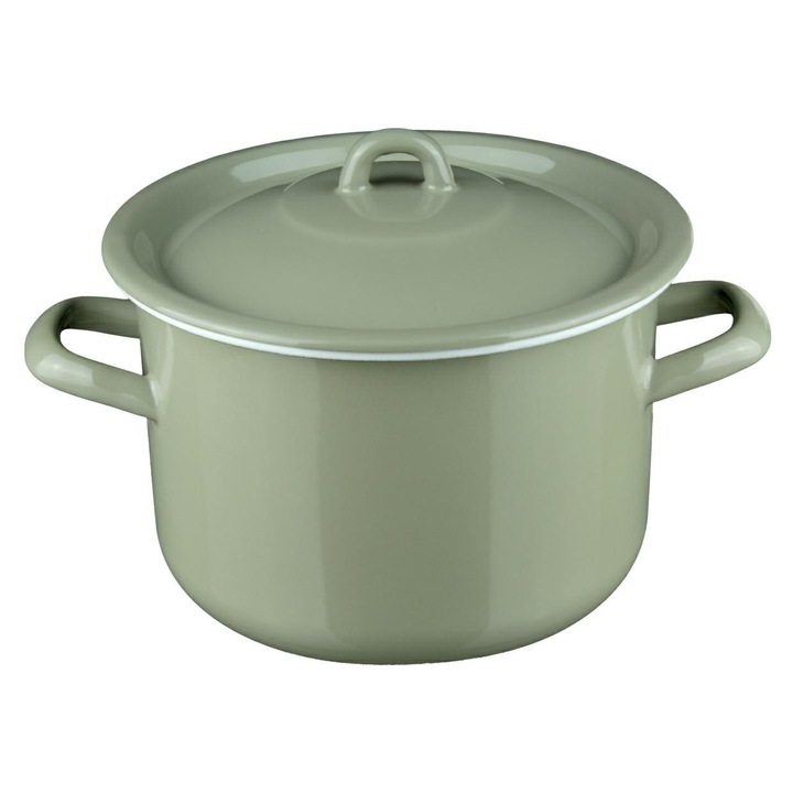 Oala cu capac 3,4l, NET-POL, gri, 18cm