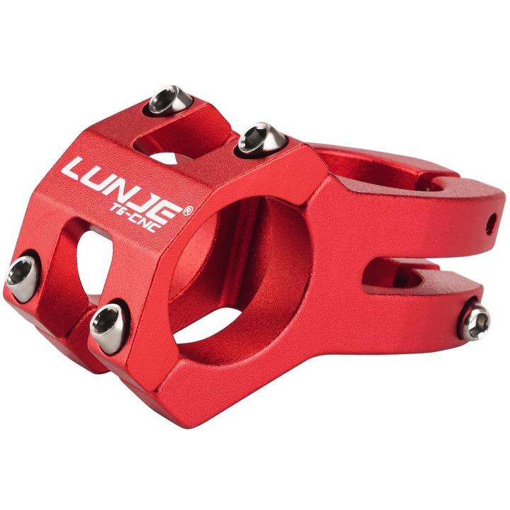 Pipa ghidon aluminiu, SINBINTA, Pipa ghidon ultra-usoara de CNC, Downhill/MTB, Rezistent la uzura, Antialunecare, Anti-coroziune si anti-rugina, Usoare si durabile, Usor de instalat, Metal, 31.8 x 28.6 x 45mm, Rosu