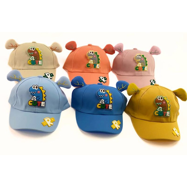 Caciula copii TROPIC DINO cu reglaj, multicolor