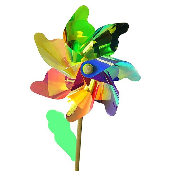 Dekoratív legyező Adar, 24 cm, fa, nyél 55 cm