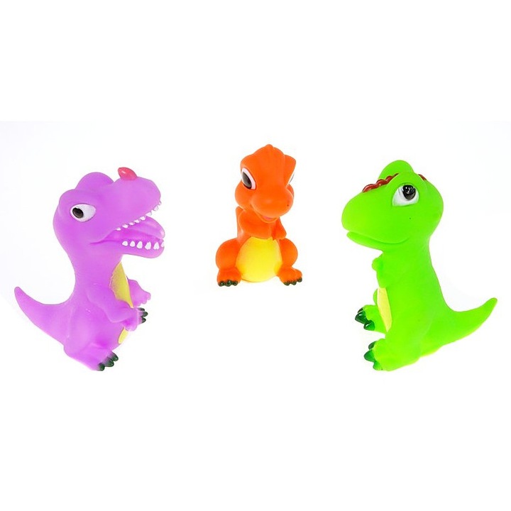 Комплект от 3 фигурки на динозаври, Адар, 9,5 см, многоцветни