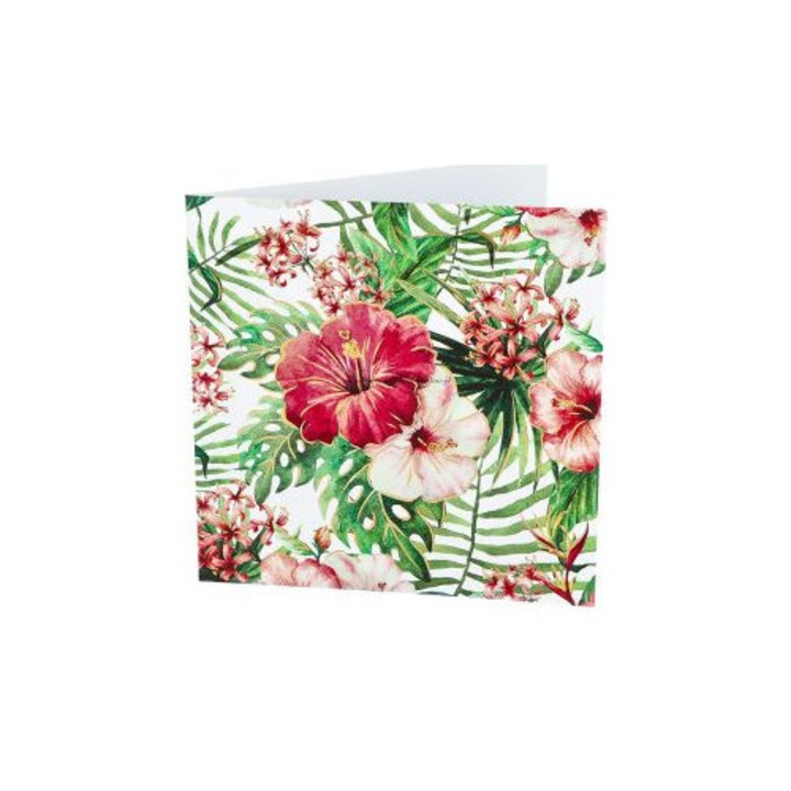 Felicitare ART, Flori, 15x15 cm, Multicolor