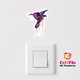 Sticker Vultur in zbor in stil pop art fundal alb, Autoadeziv, Cri-Flo, Marime 10 cm