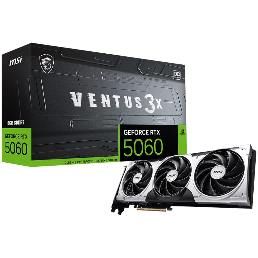 Placa video MSI GeForce RTX™ 5060 8G VENTUS 3X OC, 8GB GDDR7, 128-bit