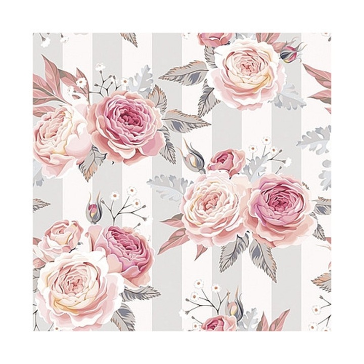 Servetele Tamipol 20 buc roz cu flori