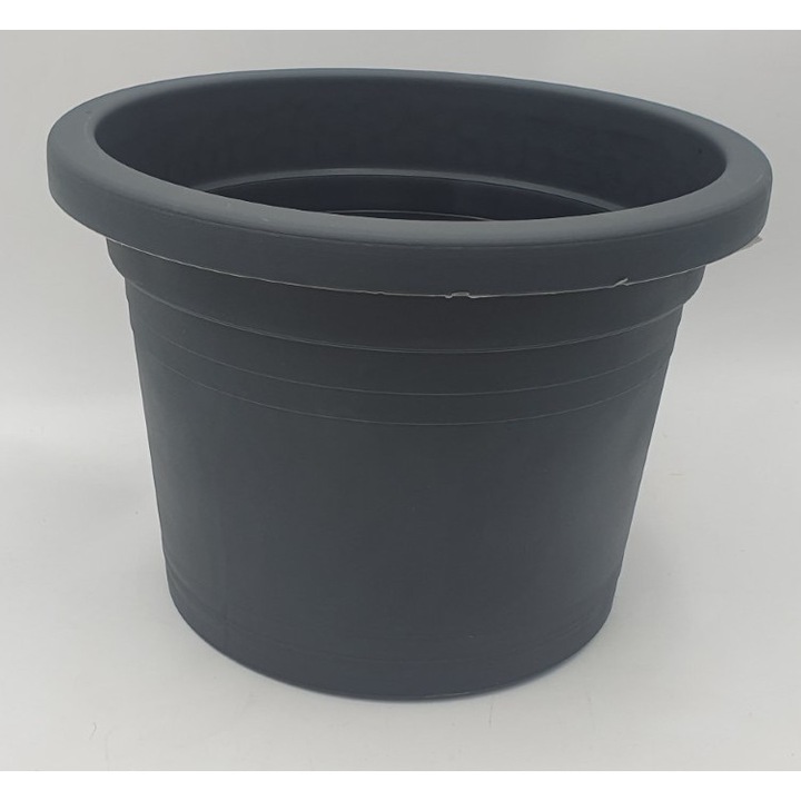 Ghiveci POLPLAST BERTA 16cm, culoare gri inchis