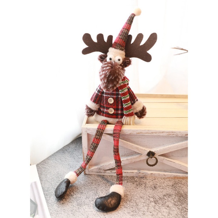 Фигурка, плюшена играчка, 7&7, елени с меки крачета, 60x15см