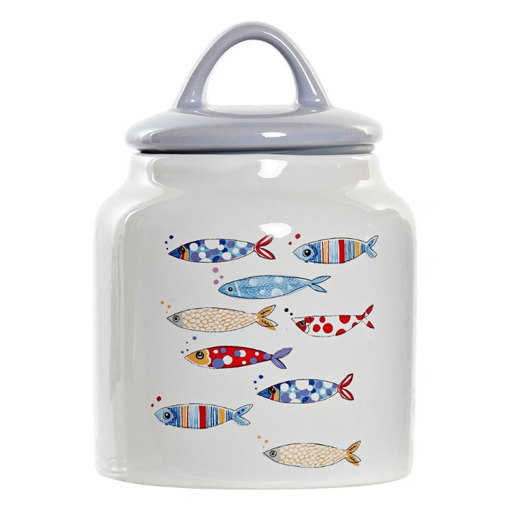 Borcan de depozitare cu peste, 11x11x16cm