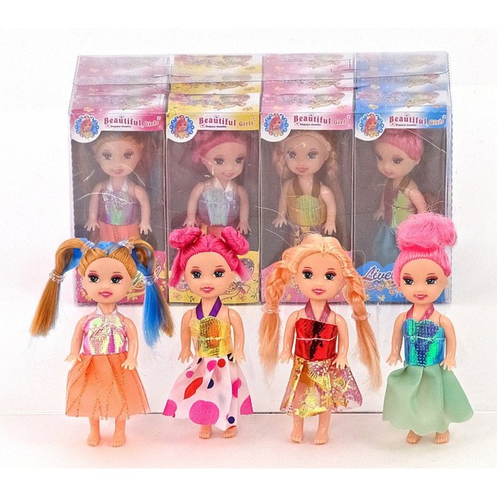 Set papusi Adar 8cm, 12 bucati, multicolor